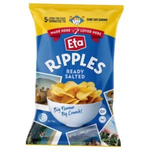 Eta Ripple Cut Ready Salted Potato Chips (12 x 150G)