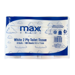 Max White Toilet Tissue 2Ply (12 x 8pk)