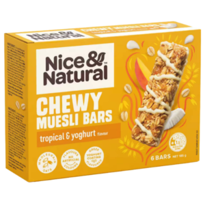 Nice & Natural Chewy Muesli Bars Tropical & Yoghurt (8 x 185G)